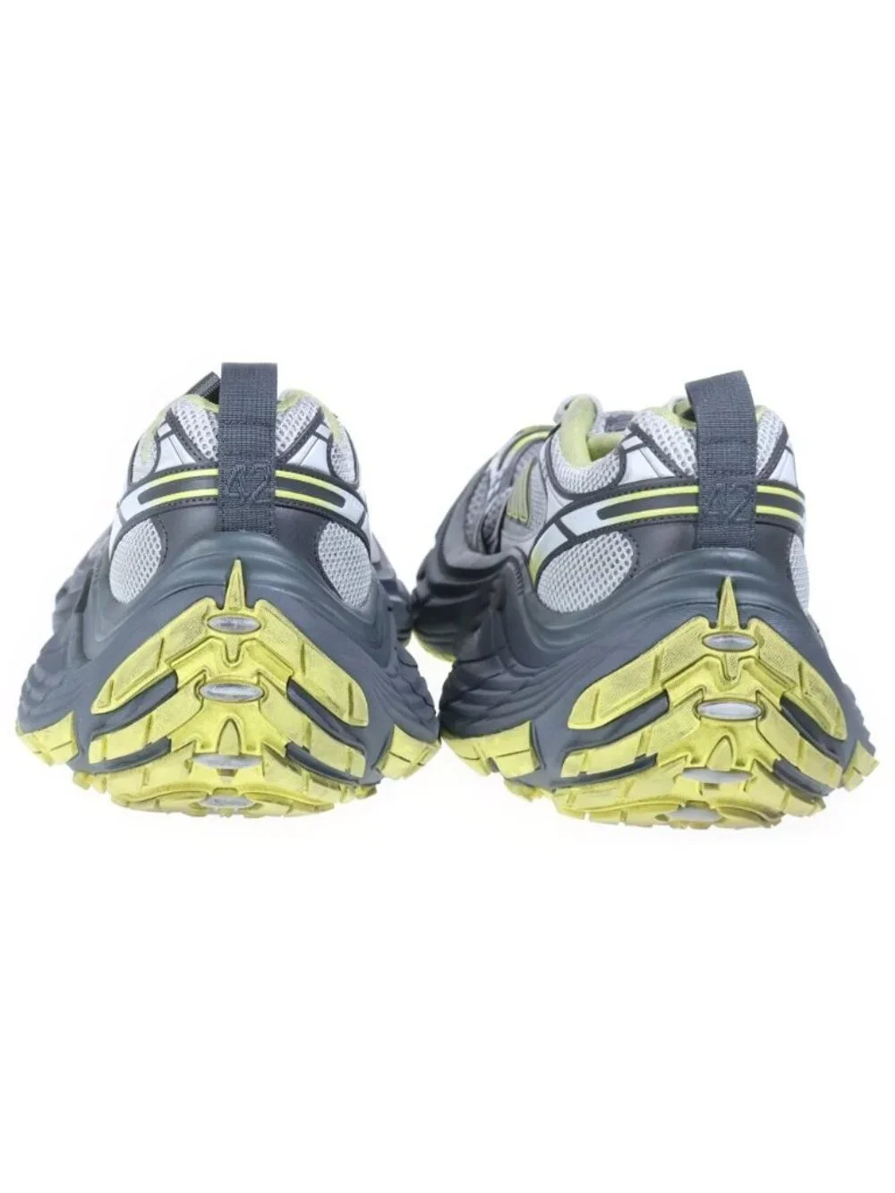 Balenciaga Sneaker Mesh Chunky Sole Low Cut Sneakers Gray Yellow - Picture 3 of 6